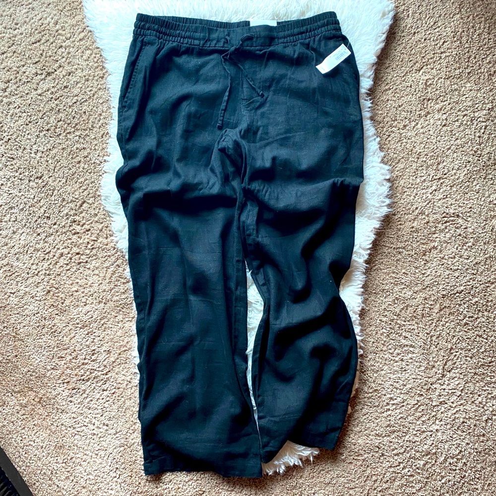 *NWT* Old Navy women’s black linen pant
